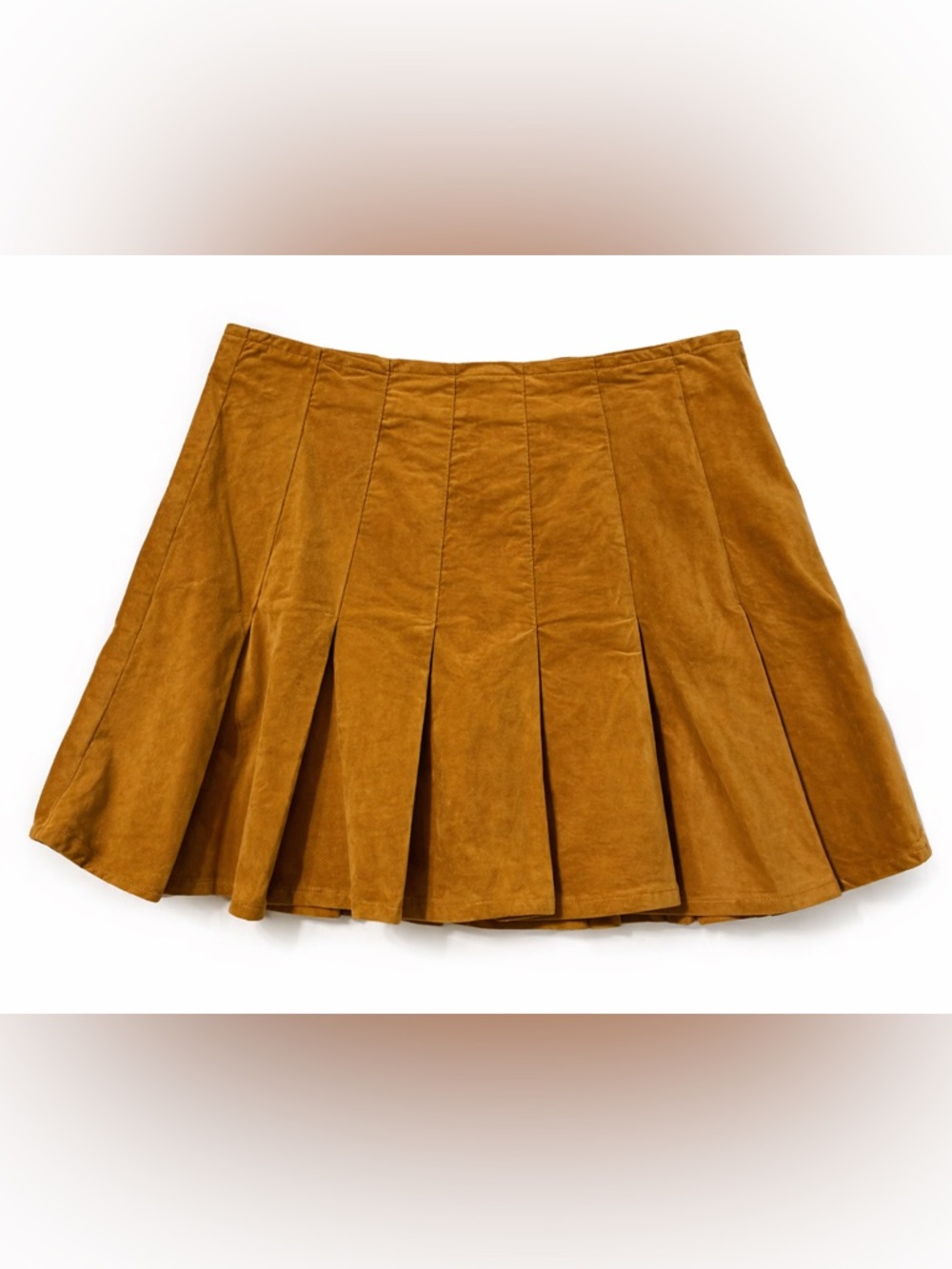 NWOT Forever 21 Pleated Faux Suede Mini Skirt